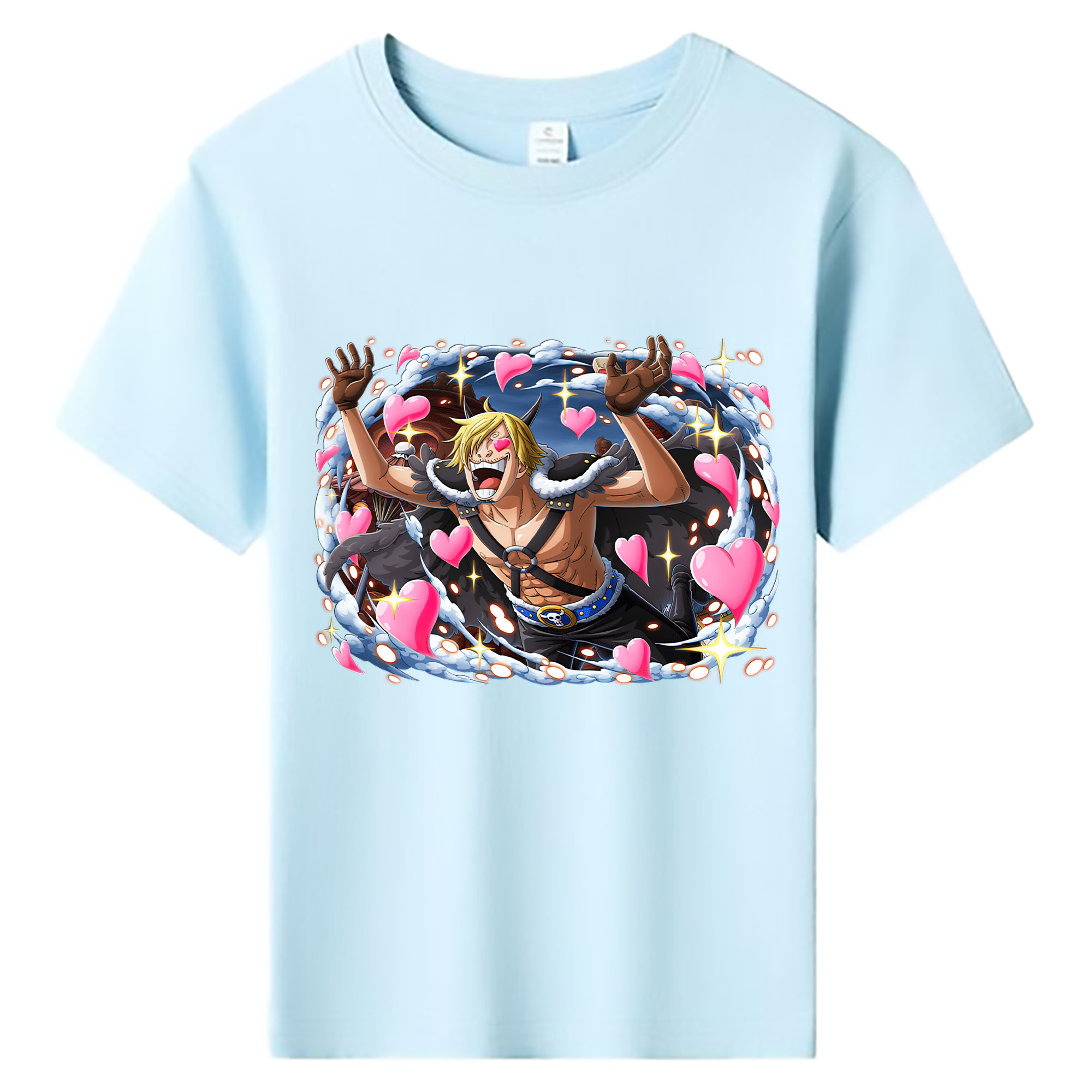 （画像用） ワンピース サンジ ONE PIECE Sanji 綿100％キッズTシャツ（フロントプリント）